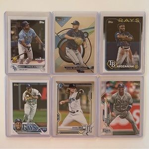 Lot of 6 Tampa Bay Rays Topps MLB Baseball Cards